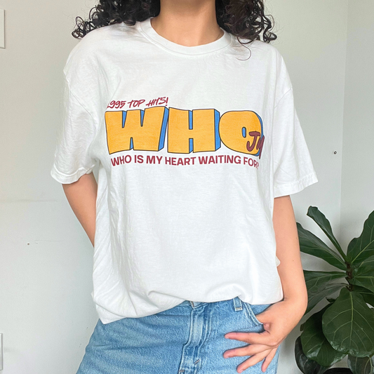 jimin "who" 2000's mtv style t-shirt