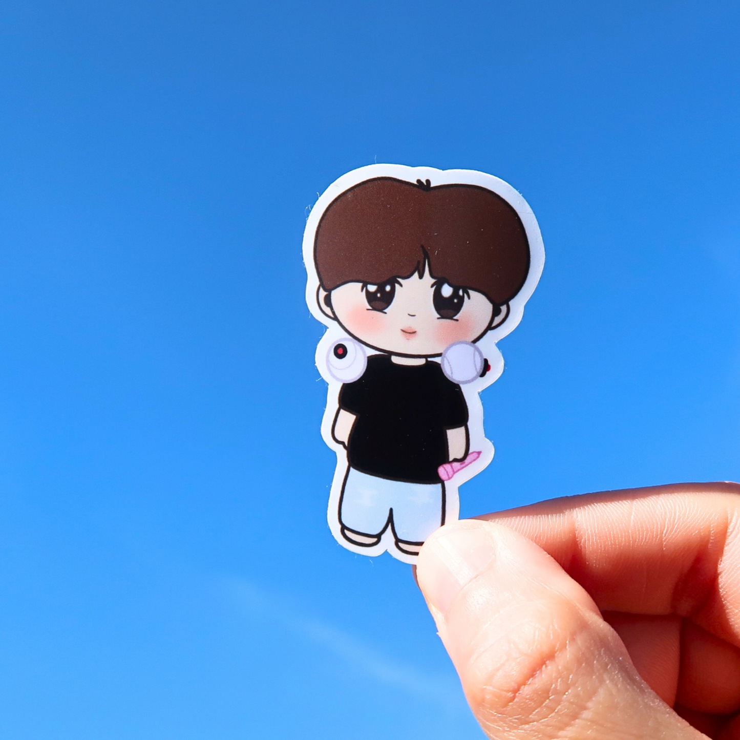 jin army bomb chibi | waterproof sticker