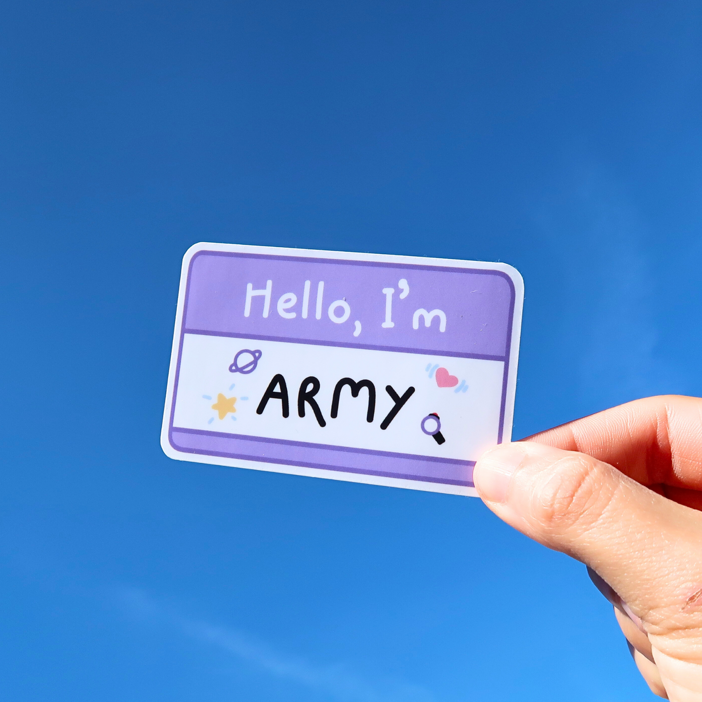 army name tag | waterproof sticker