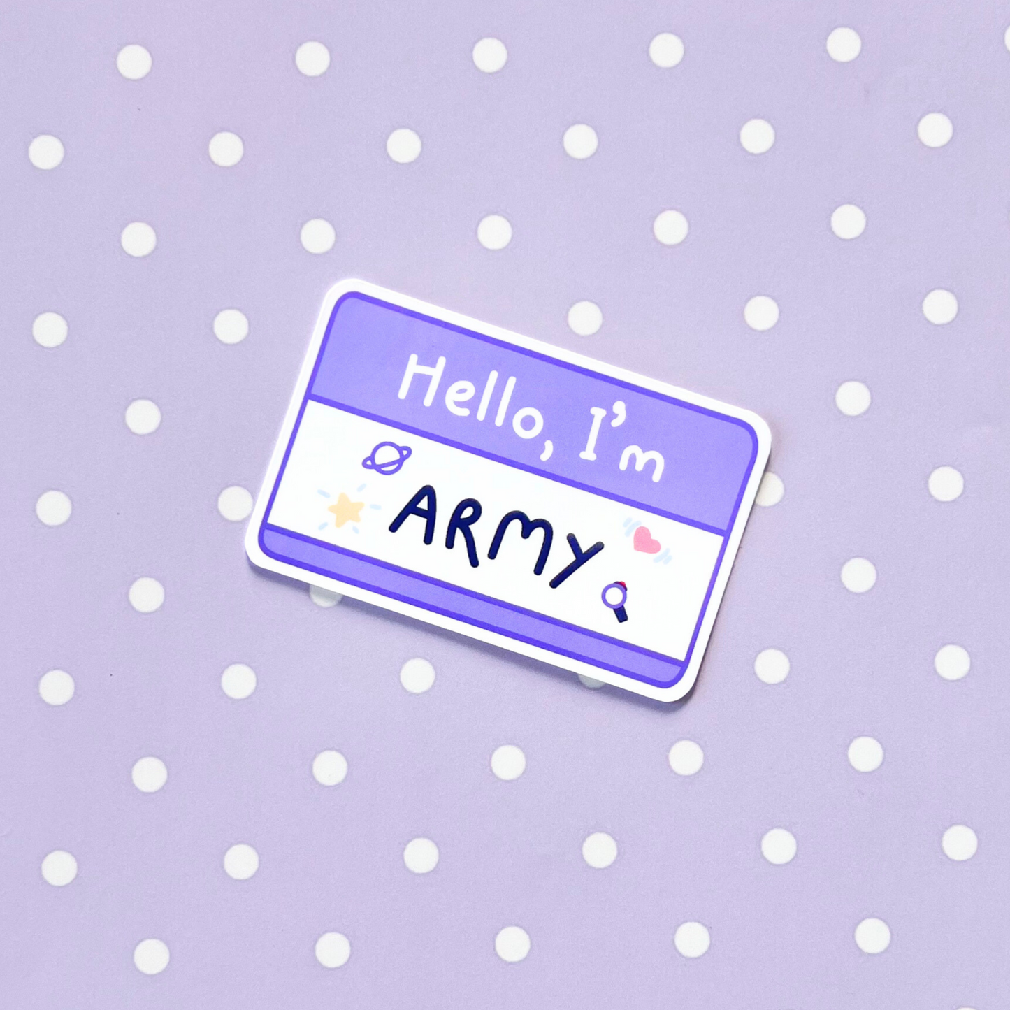 army name tag | waterproof sticker