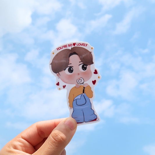 jimin runbts waterproof sticker