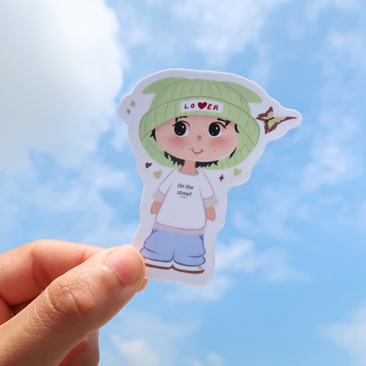 hobi on the street waterproof sticker